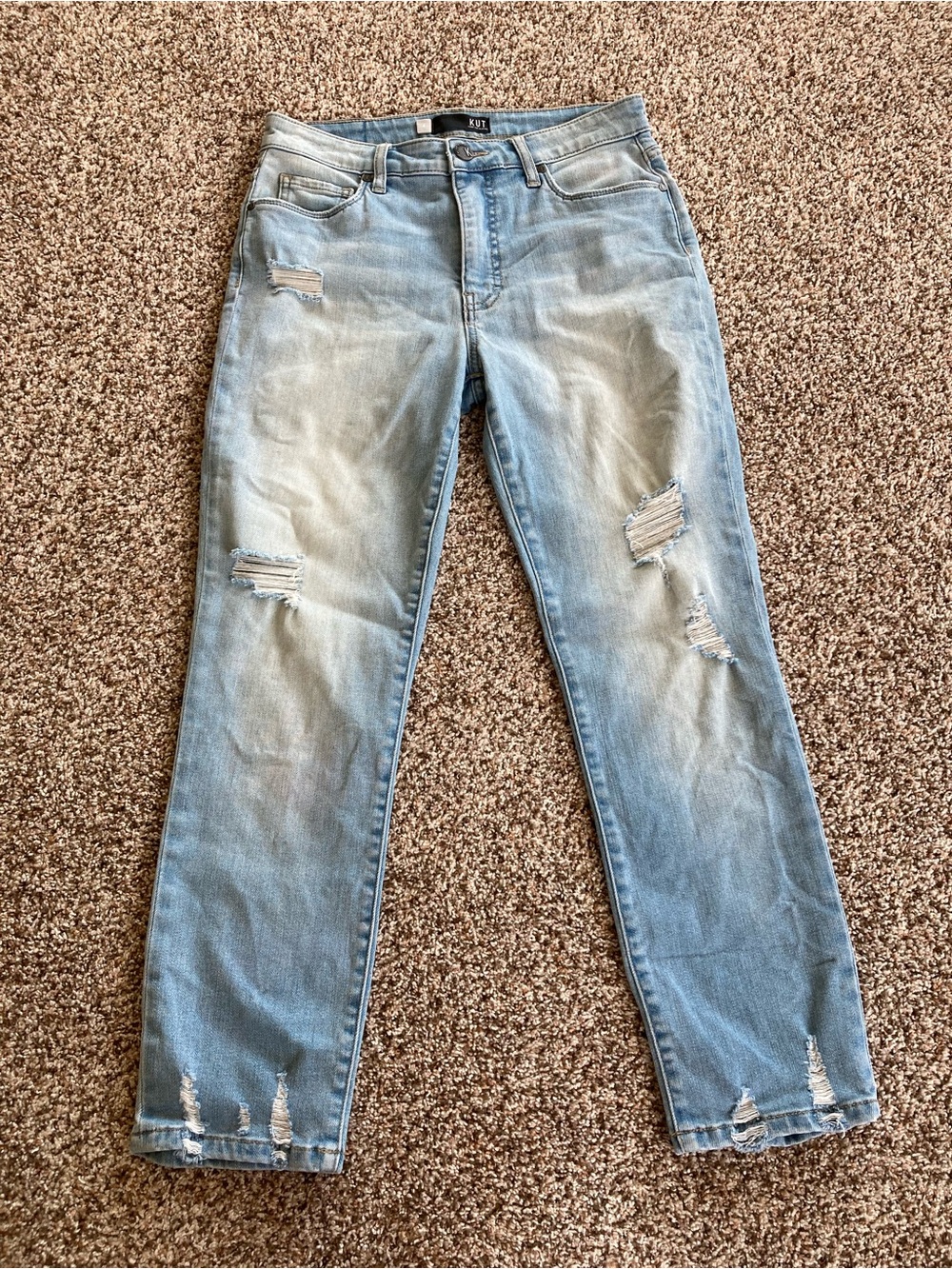 Kut from the Kloth Light Blue Ripped Jeans